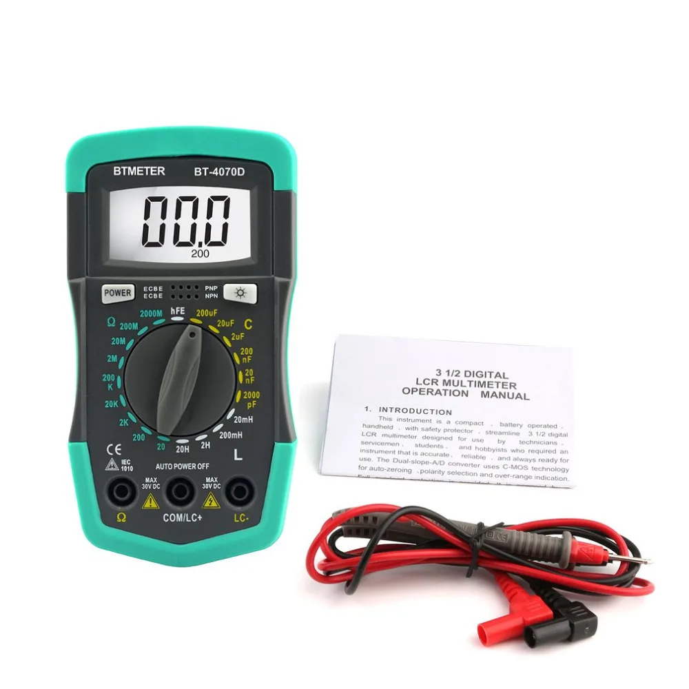 BTMETER HP4070D мини цифровой мультиметр Измеритель сопротивления Емкость