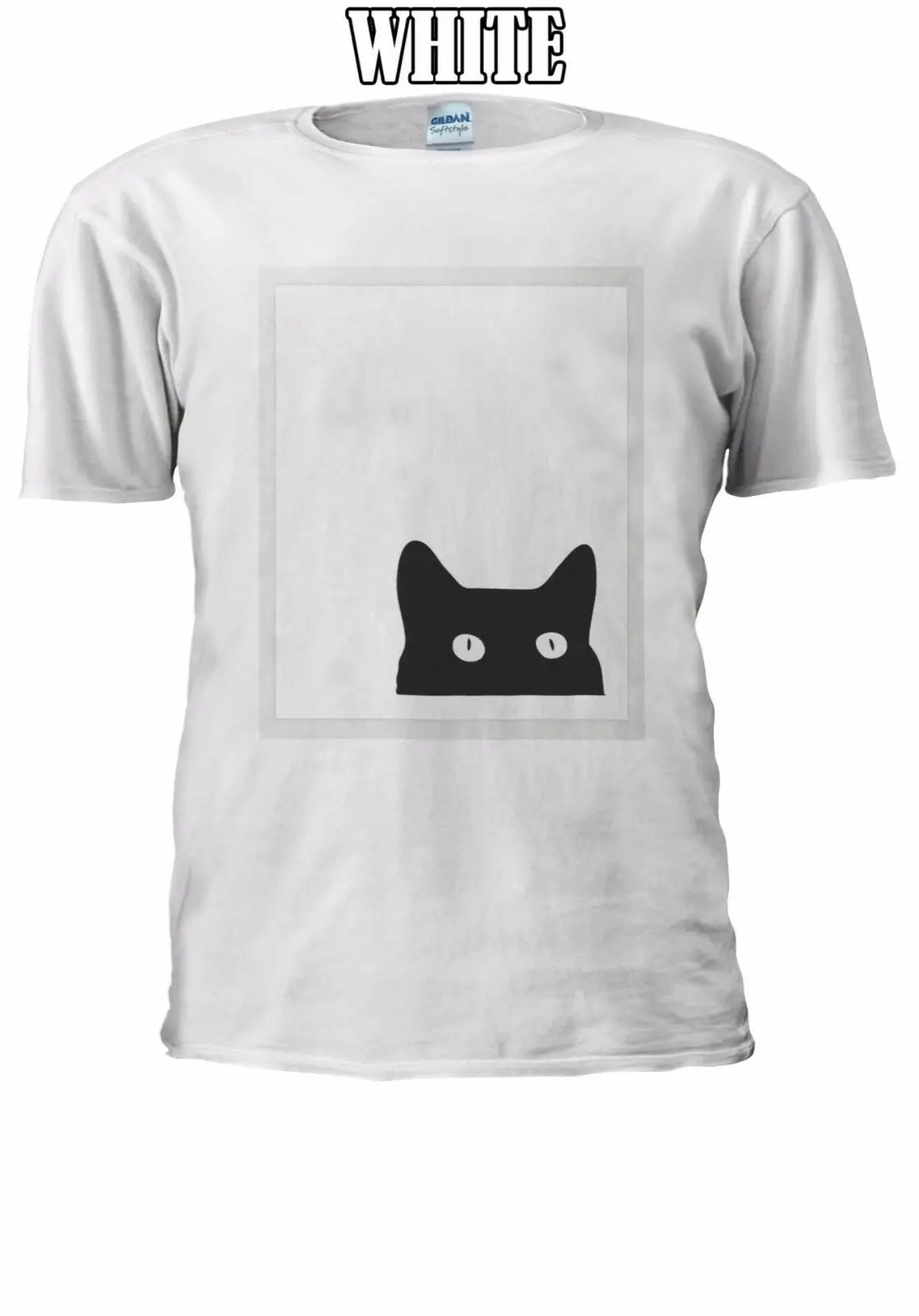 Hide Black Cat Funny T-shirt Vest Men Women Unisex 2564 summer o neck tee free shipping cheap T shirt printing | Мужская одежда