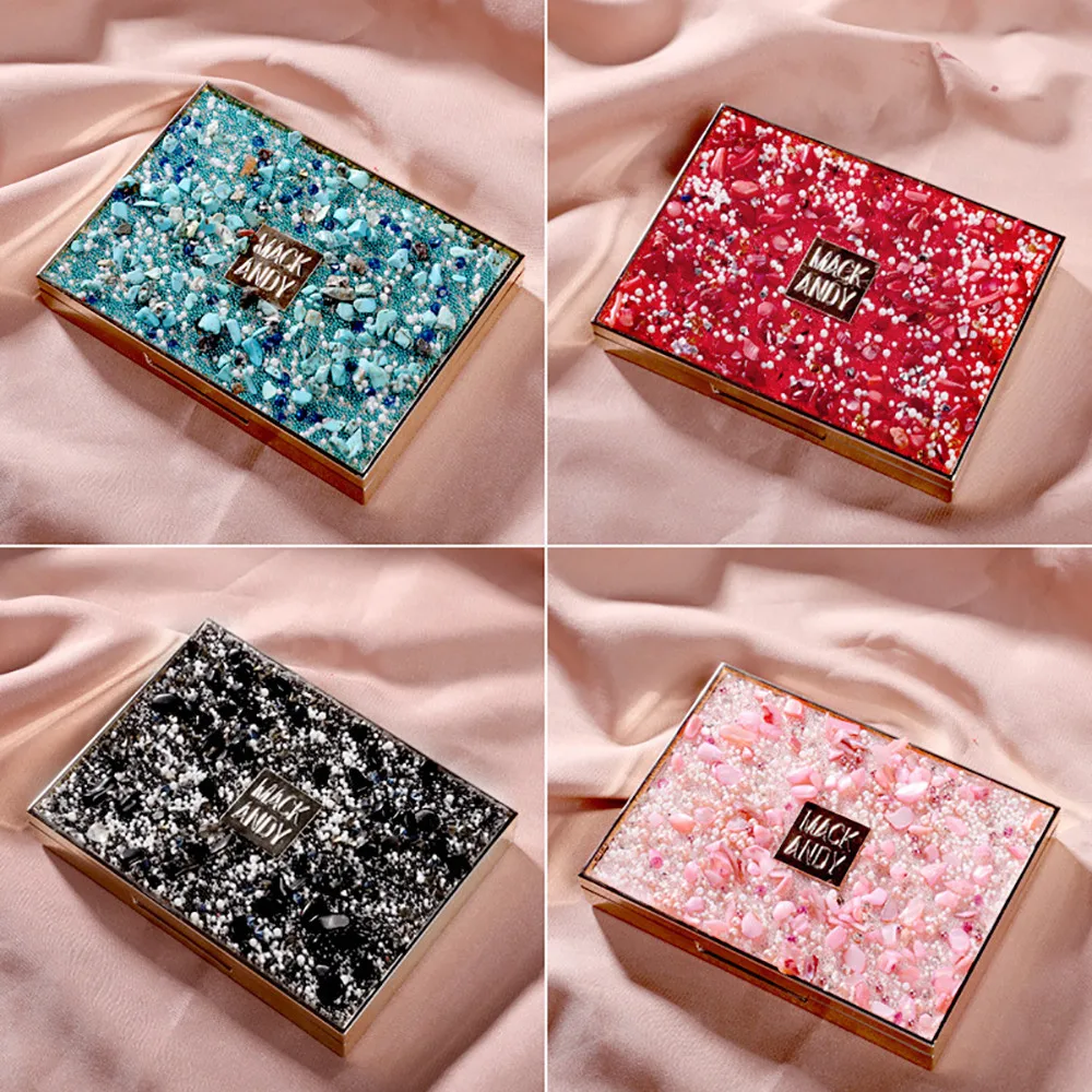 8 цветов Сияющие тени для век Палитра Макияж флэш песок глаз диск теней лица Тени