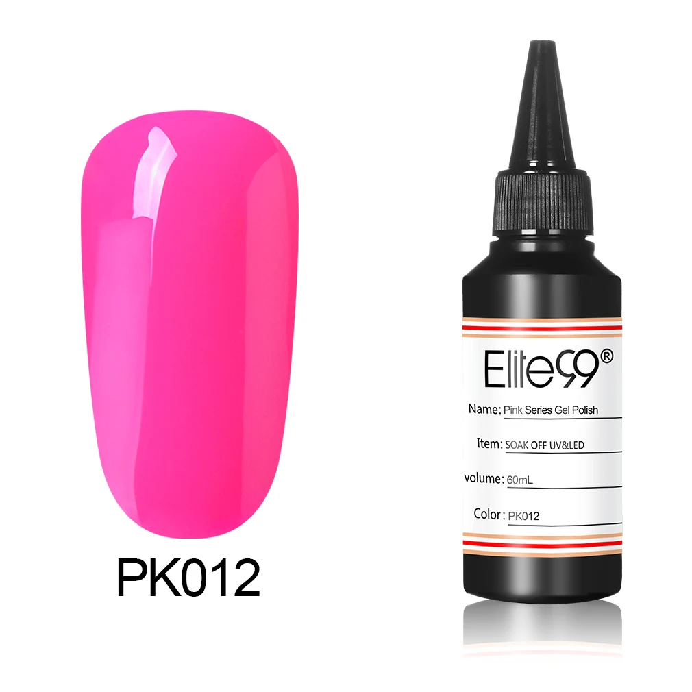 

Elite99 60ML Pink Color Series UV Gel Nail Polish Pure Color Nail Gel Polish Soak Off DIY Nail Art Manicure Gel Lacquers Varnish