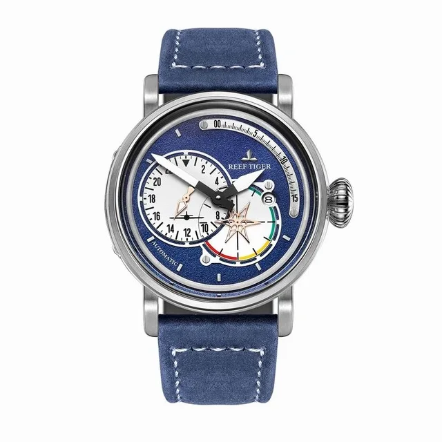 Риф Тигр Аврора Serier RGA3019 мужские модные спортивные многофункциональные полеты приборной панели циферблат автоматические механические наручные часы - Цвет: p10
