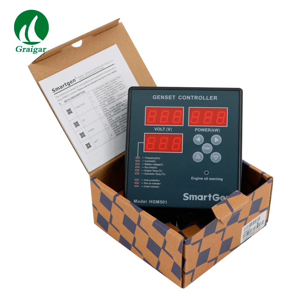 Новый контроллер Genset Smartgen HGM501 который можно настроить с помощью передней панели