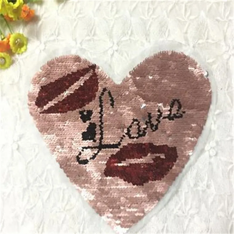 Одежда для девочек с заплатками 20 см любовь сердце губы вверх и вниз Двусторонняя