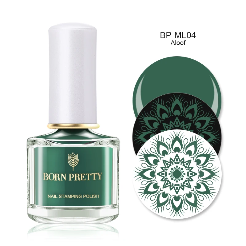 BP-ML04 BORN PRETTY Синий лак для штамповки 6 мл Летняя серия дизайн ногтей Пластина Печать лак масло для штамповки пластины для ногтей латекс - Цвет: BP-ML04