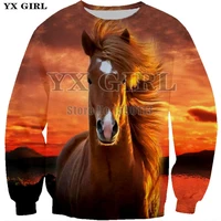 colorful horse 3d sweatshirts unisex hoodies with 3d print hoodie unique autumn winter loose thin hooded hoody top plus size 7xl