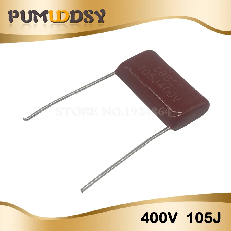 10 шт. 400V105 1 мкФ шаг 20 мм 400 в 105 1000NF CBB полипропиленовый пленочный