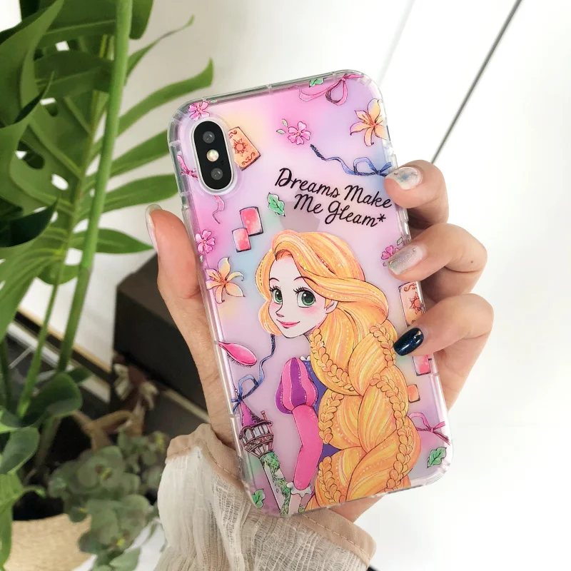 Мягкий чехол для телефона из ТПУ с длинными волосами принцессы iPhone X Xs Max Xr
