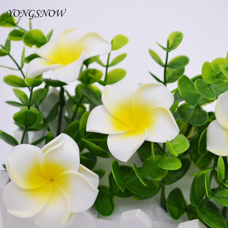 10 шт. 5 размеров PE поролоновая Плюмерия DIY искусственный венок Frangipani яйцо цветочные головки для свадебного декора Гавайские вечерние принадлежности
