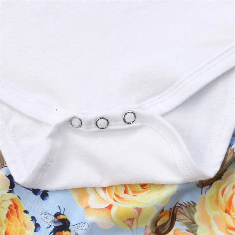 Комплект одежды для новорожденных девочек из 3 предметов одежда с цветочным