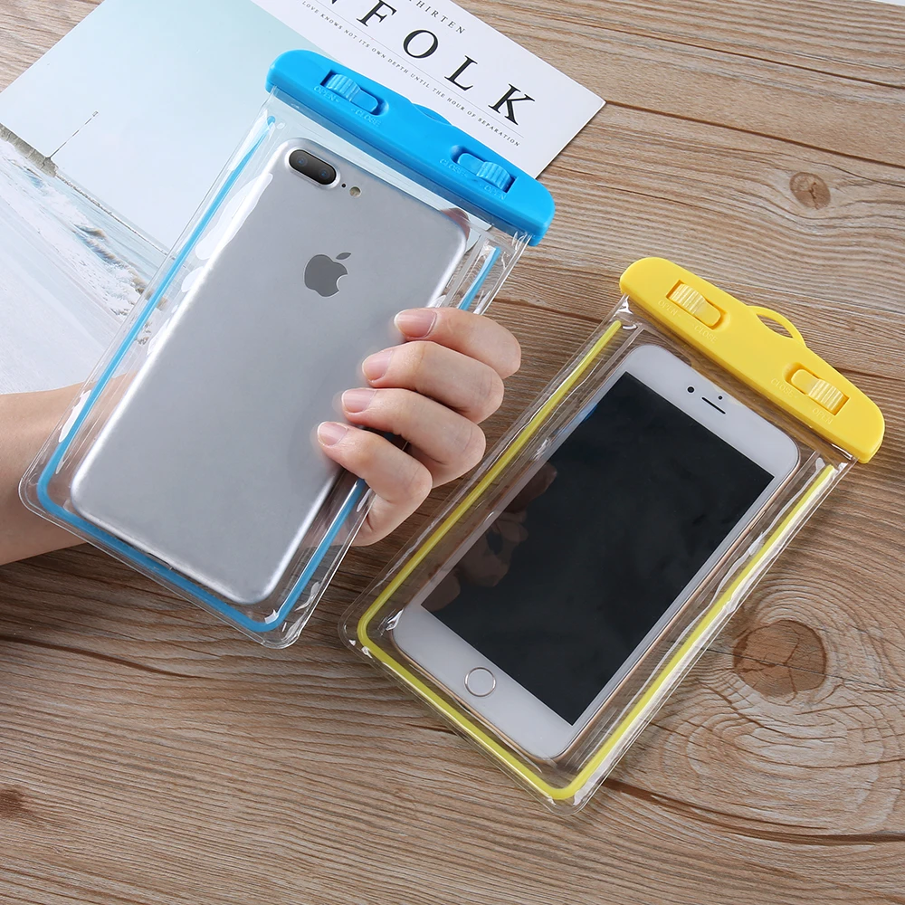 

KISSCASE Waterproof Phone Case For iPhone Samsung Xiaomi Huawei 6.2" Luminous Underwater Case Phone Pouch Smartphone Bag Cover