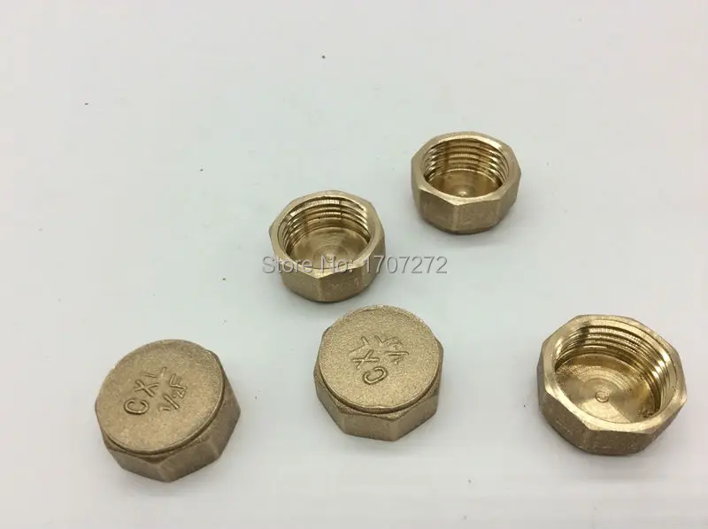 

free shipping(3pcs/lot)1/2" female Threaded Pipe Hex Head Brass Plug Pneumatics Hydraulics Fittings, copper fitting, copper plug