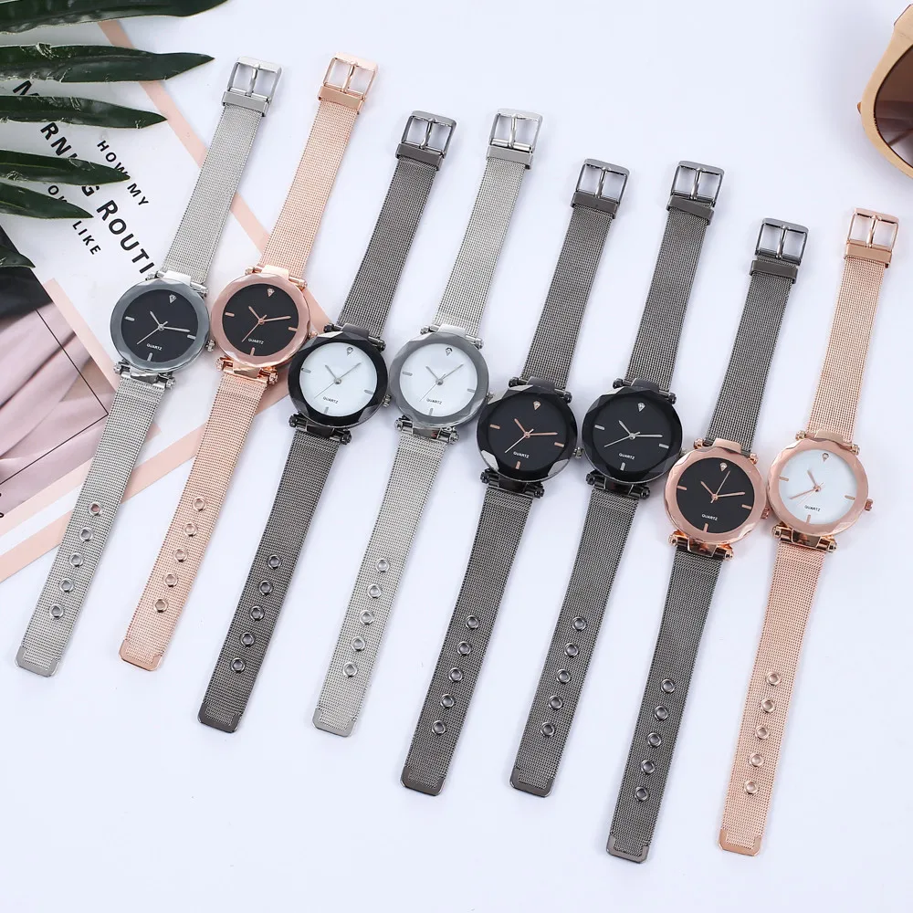 Часы Vansvar женские аналоговые из нержавеющей стали с английскими цифрами|Женские