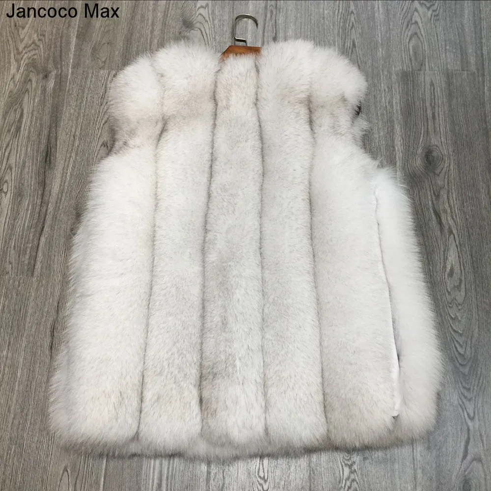 Jancoco Max натуральный мех лисы жилет женская модная жилетка наивысшего качества Зимняя теплая верхняя одежда пальто куртка S7159
