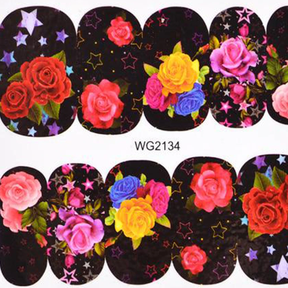 Цветок цветные наклейки для ногтей ко Дню Святого Валентина наклейка с цветком