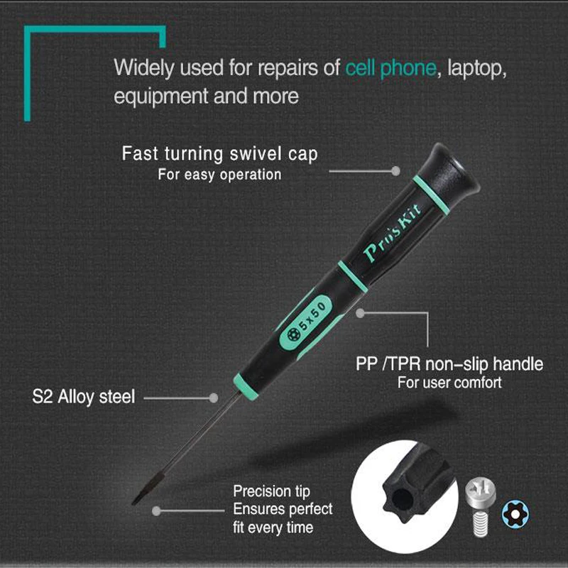 Оригинальная отвертка Pro'skit SD 081 T8H Torx Security T8 для контроллера Xbox 360 PS3 PS4 MacBook 12