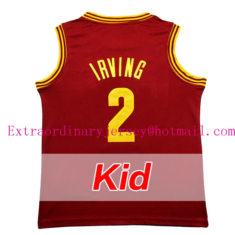 #2 Кирие Ирвинг Молодежи Баскетбол Джерси #23 Леброн Джеймс Малыш Rev 30 Дешевые
