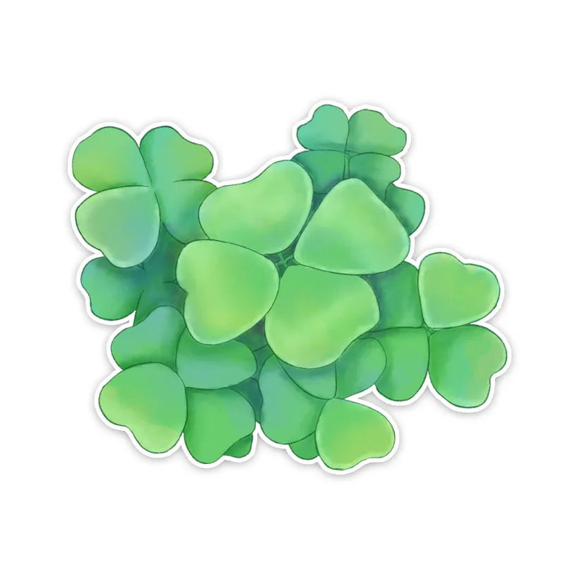 YJZT 11 6*9 8 см уникальный весенний трава Клевер зеленые цветы Декор Автомобильные