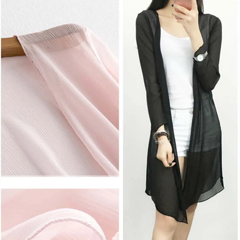 Летняя шифоновая блузка Rylanguage розовый кардиган одежда для защиты от солнца