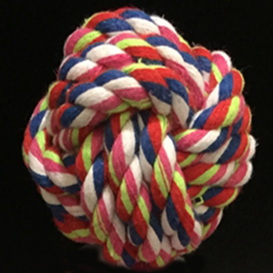 Милый питомец мяч игрушка собака веревку хлопка аксессуары шары автоматической