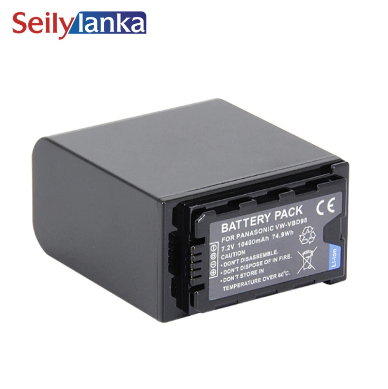 10400 мАч для Panasonic VW VBD98 батарея PX298 HC MDH2 3 DVX200 EVA1 PV100 камера VBD78 7 2 V видеокамера