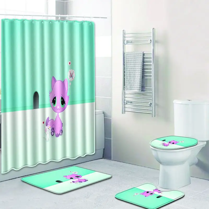 Бесплатная доставка 4 шт. злая Акула открытый большой рот Banyo Paspas коврик для
