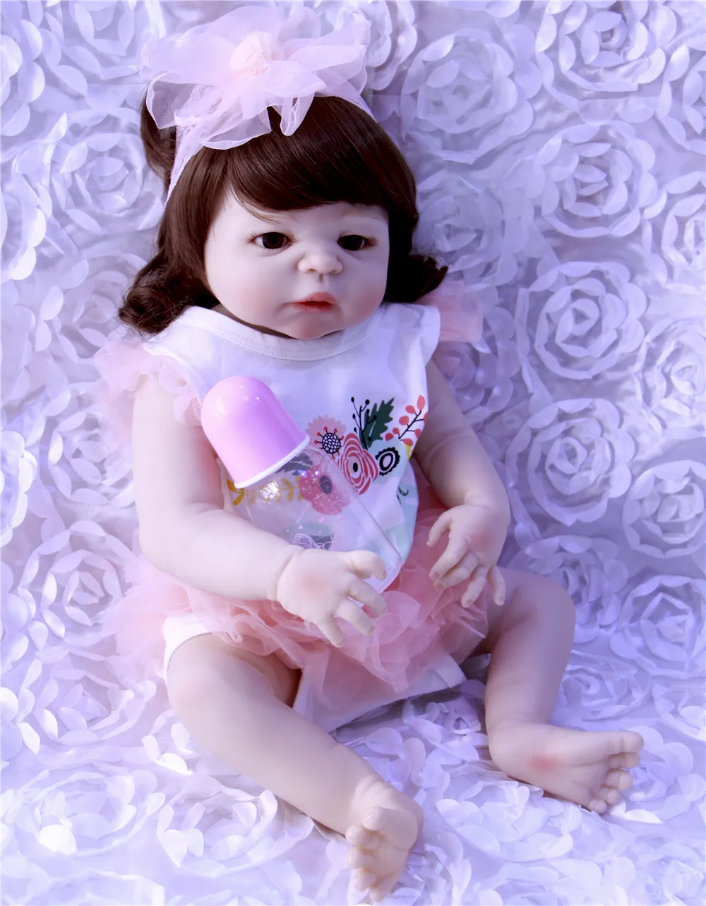 Кукла Reborn bebe 23 дюйма NPK полностью силиконовая кукла reborn детские игрушки для