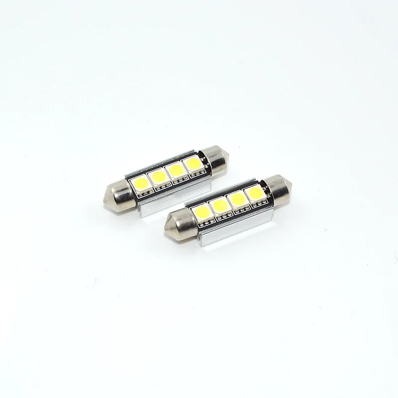 10 шт. 41 мм c5W C10W 4 SMD 5050 светодиодный CANBUS автомобильный интерьерный светильник