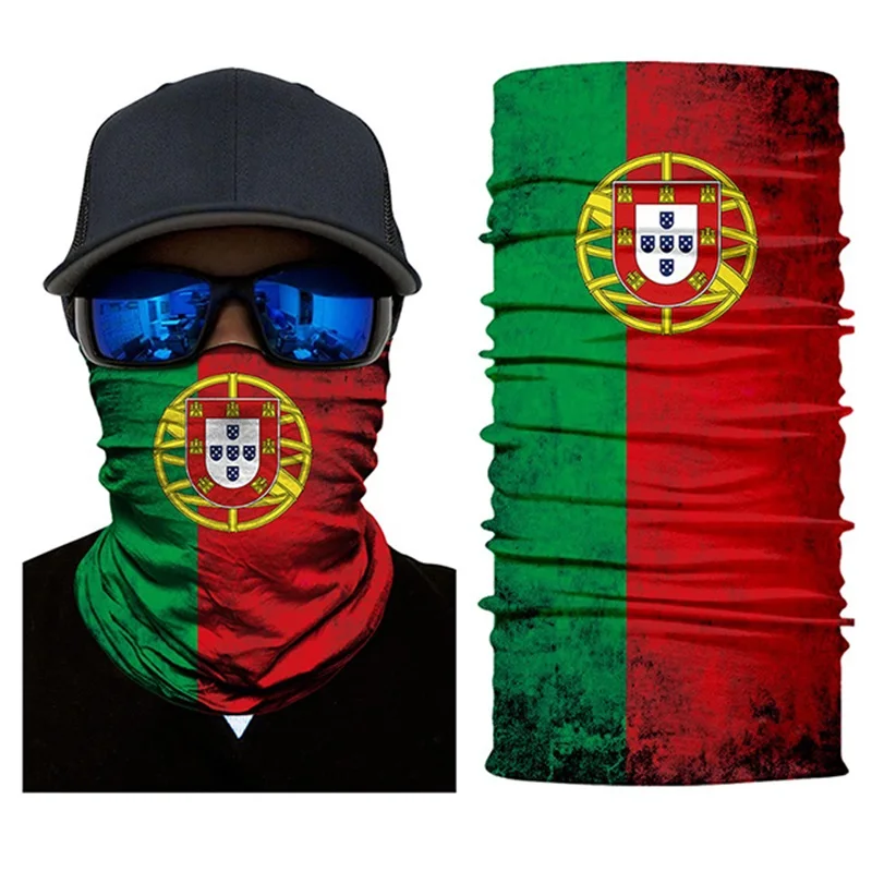 Portugal 3d-повязка на голову для велоспорта с национальным флагом, повязка на шею для бега, рыбалки, Балаклава на открытом воздухе, маска для лица с флагом страны, бесшовные банданы - Цвет: Portugal