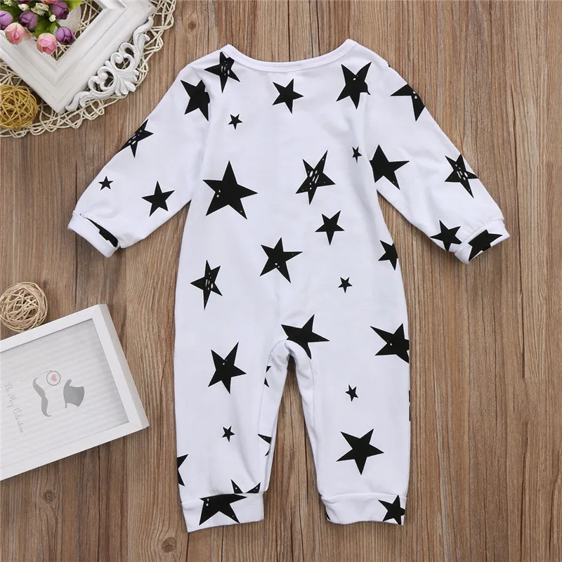 Autumn Winter Cotton Warm Romper for Baby Boy Clothes Girl Jumpsuit Newborn Baby Clothes Stars Infant Boy Onesie