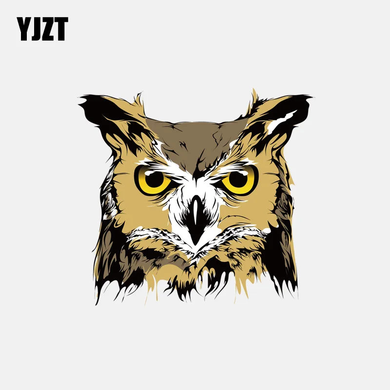

YJZT 15.7CM*14.4CM Deep EyesPersonality Owl PVC Window Decoration Car Sticker 11-01262