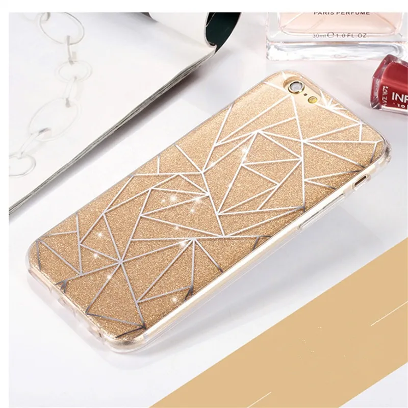 Candy Shining Sequins Phone Cases For iPhone 6 6S Case Hard Glitter Back Cover 7 8 5 5s SE Shell Funda Capa |