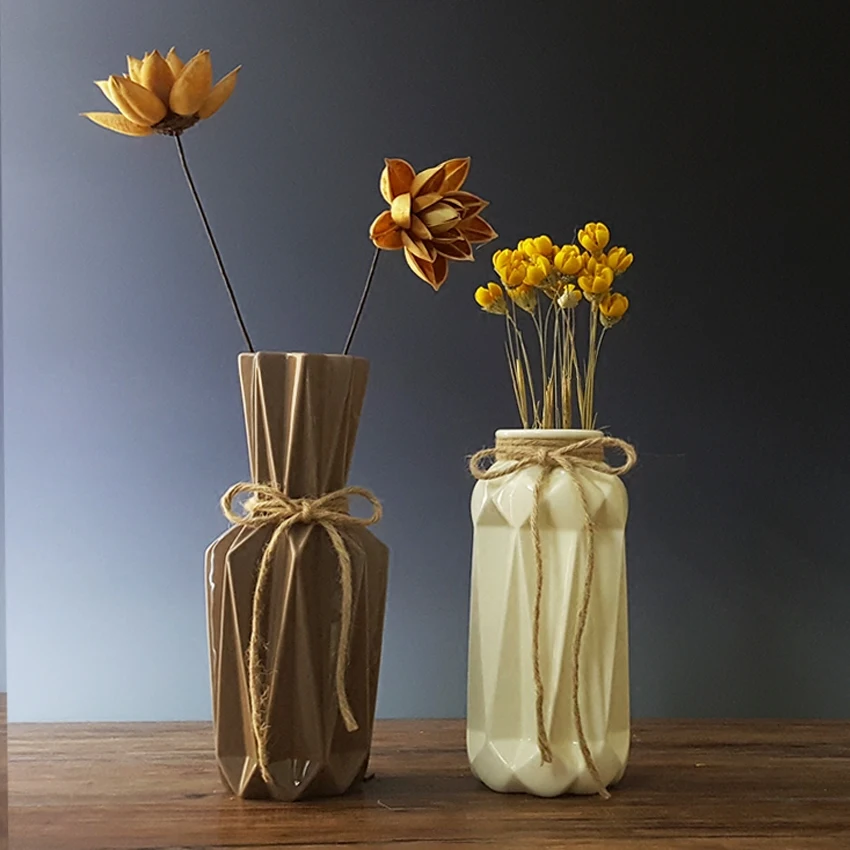 Домашняя керамическая ваза для цветов декоративная Современная столешница