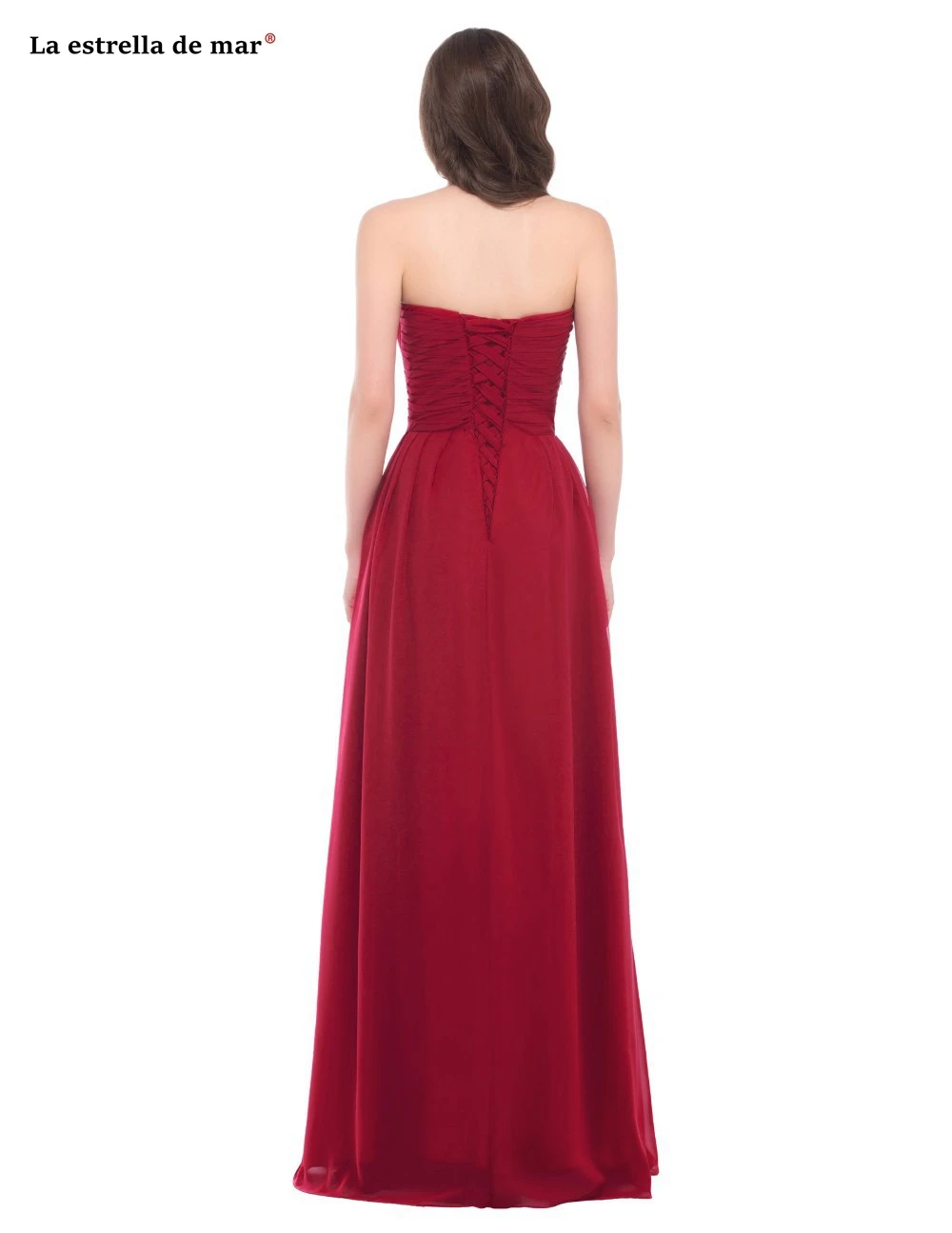 Vestido madrinha шифоновый вышитый бисером халтер A Line бордовый мятно-зеленый/розовый фиолетовый светло-синий Длинные платья подружек невесты