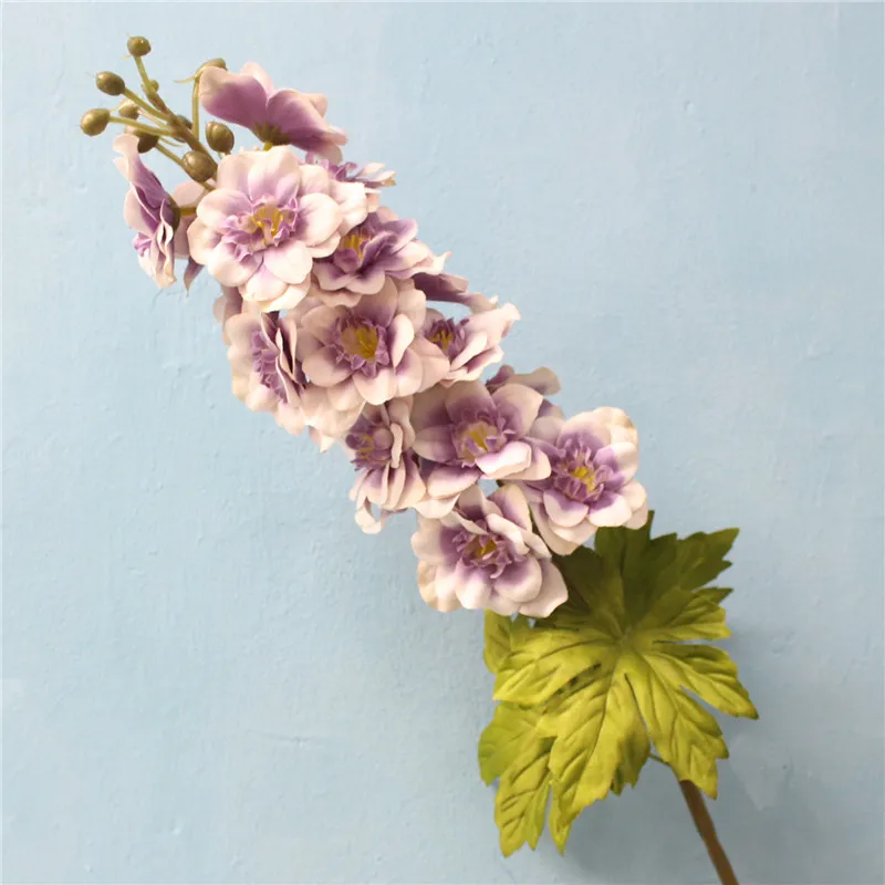 light purple 80 см Искусственный цветок латексный цветок дельфиниума завод свадебный фестиваль украшение цветок Отель гостиная украшение дома - Цвет: light purple