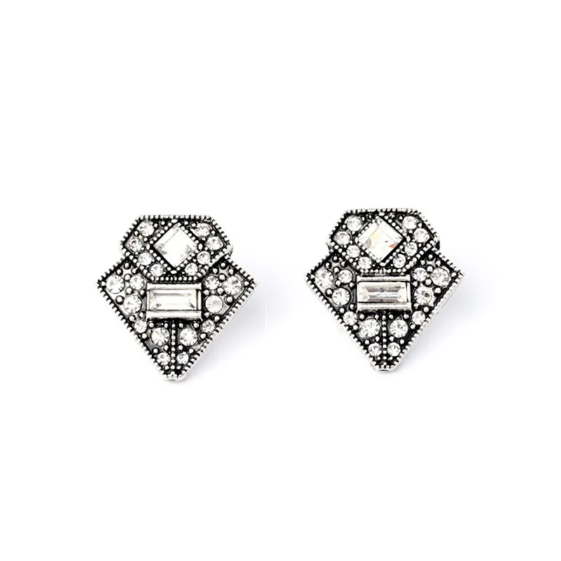 Винтажные треугольные серьги гвоздики с кристаллами для женщин|crystal stud earrings|stud