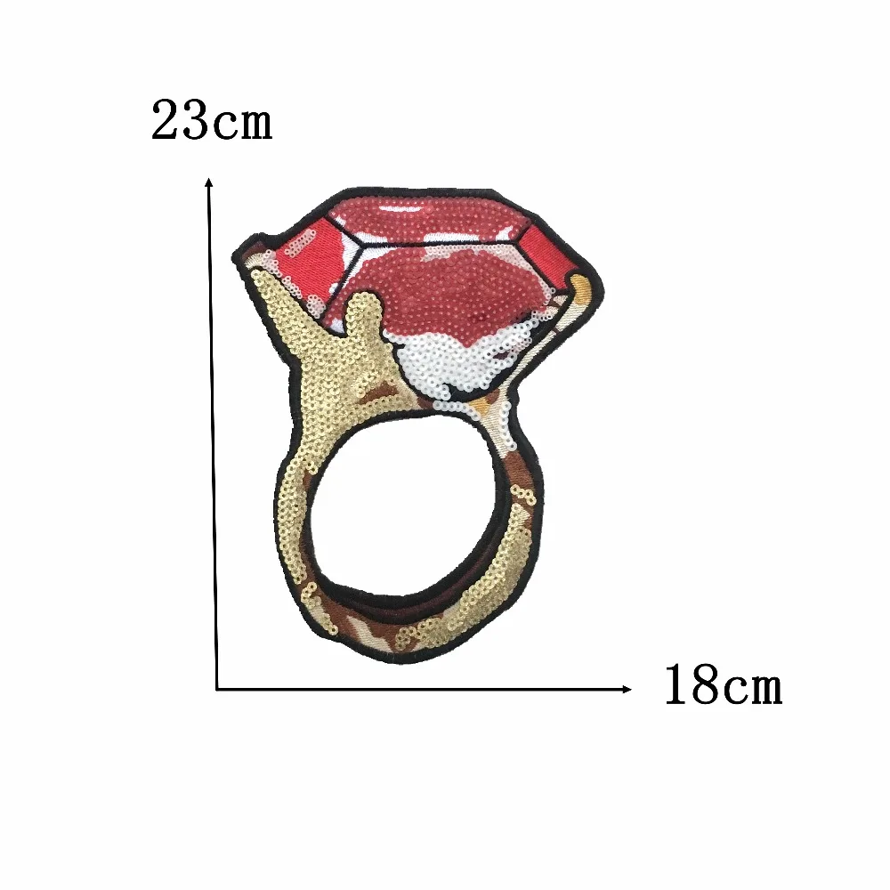 1 шт. патчи с кольцом и блестками 23 х18 см |