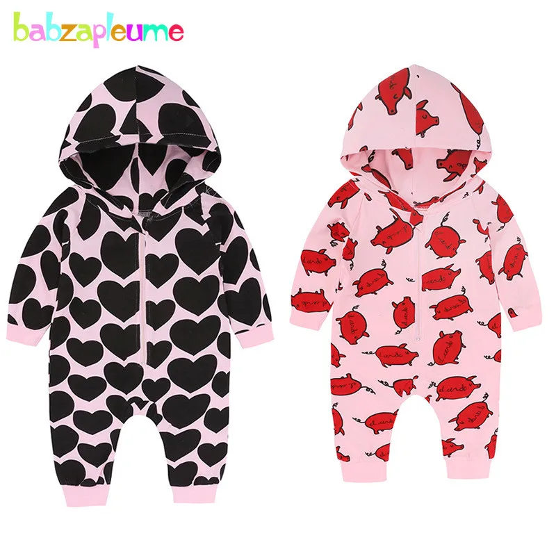 Детский хлопковый комбинезон с капюшоном длинным рукавом|newborn romper|baby jumpsuitrompers