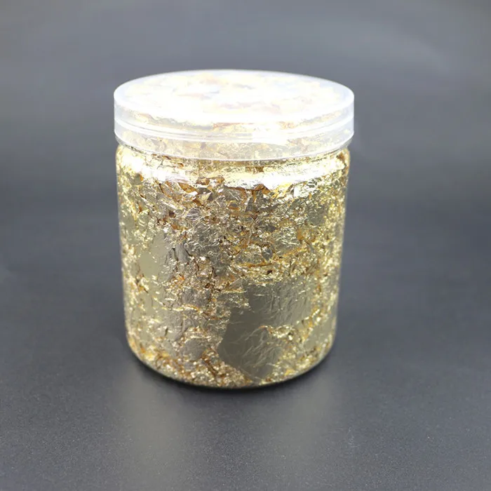Gold Foil Flake Имитация золотой/серебряной/медной фольги крафт-бумага для творчества Лист Листья листы Сыпучие фольги бумажные листья для золочения DIY ногтей хлопья Искусство Декор - Цвет: Gold Foil Flake