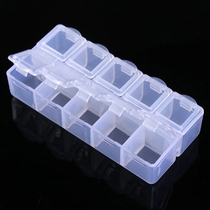 10 прозрачные сетки контейнер для украшений с крышкой ящик хранения чехол дизайна