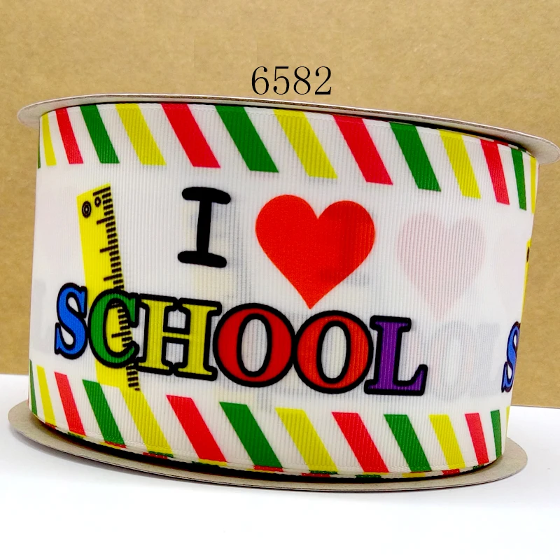 Бесплатная доставка 50 ярдов мультфильм печатных grosgrain ленты 6581 | Дом и сад