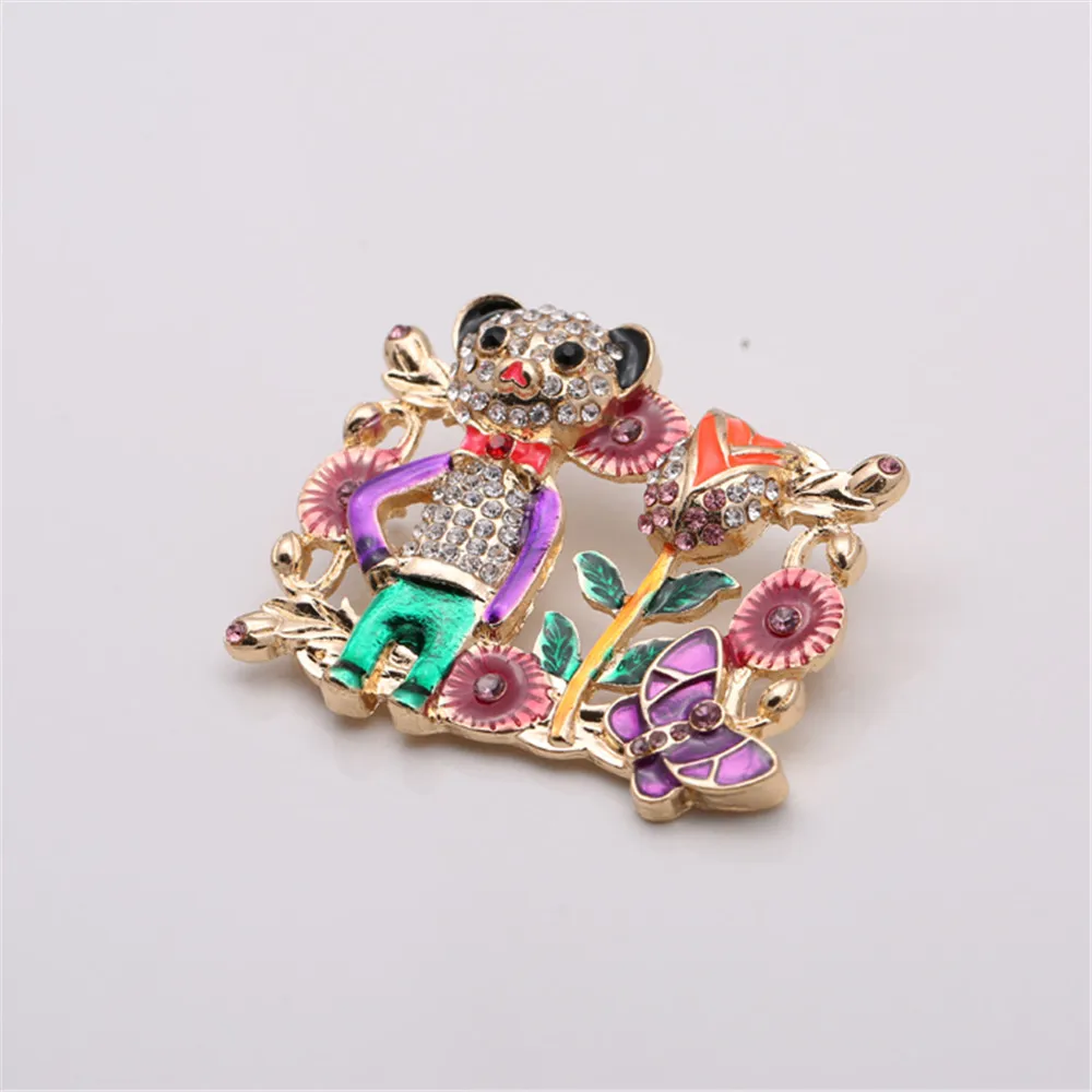 ENZE Fashion jewelryNew fashion Женская Брошь с эмалью в виде капель медведя|fashion set|set fashiondrop set |