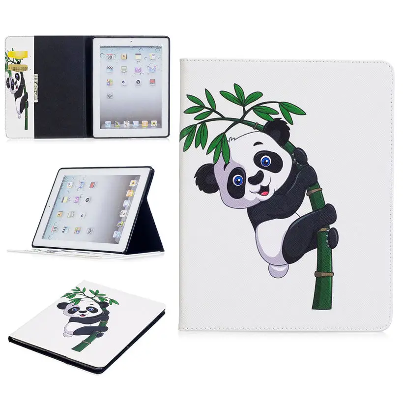 Чехол для Apple iPad 2 3 4 9 7 дюйма с рисунком панды совы умный чехол iPad4 iPad2 планшета ПУ