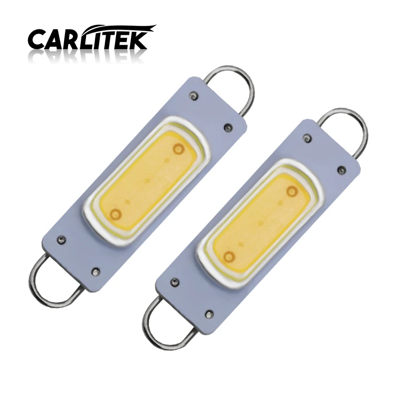 CARLitek 2 шт. 12 в автомобильный купольный светильник 561 562 Festoon COB 44 мм внутренняя