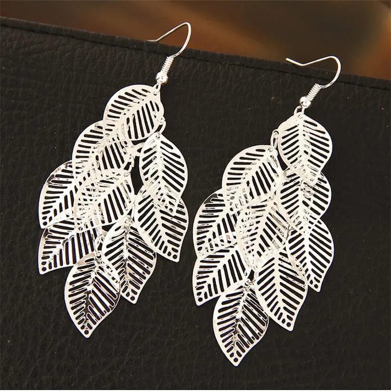 Модные серьги для женщин Boucle d'oreille винтажные Золотые/Серебристые Длинные в