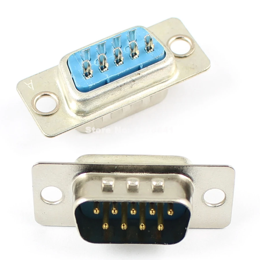 100 шт. D SUB 9 Pin типа папа припоя Тип разъем адаптера 2 ряда DB9M|connector|rowingrow pin |