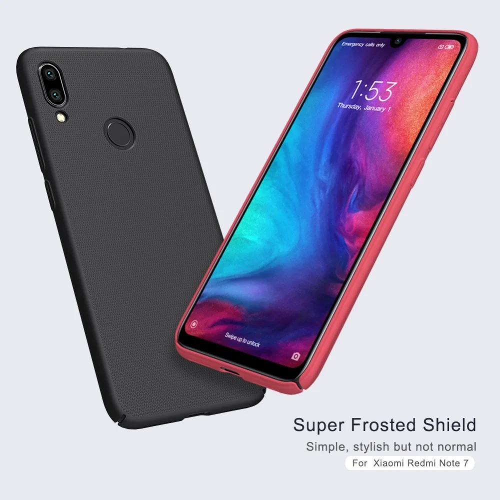 Чехол для Redmi note 7 6 3 ''NILLKIN матовый PC Жесткий чехол с подарочным держателем