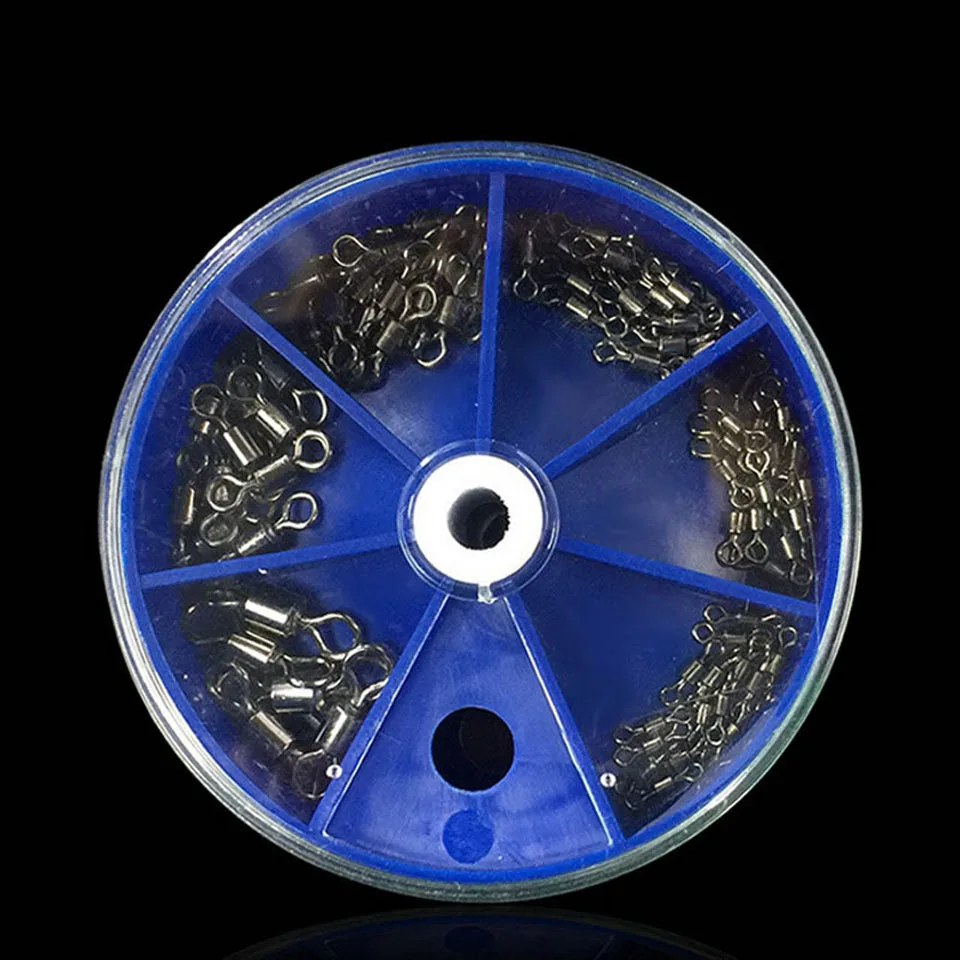 

WALK FISH 76PCS/Lot High Tension Strength 8 shape Barrel Bearing Swivel Solid Rings Fishing Connector With Interlock Snap