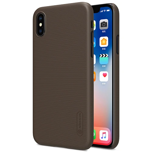 Коричневый Для iphone X чехол Nillkin матовый PC твердый пластиковый чехол на заднюю панель для iphone X сумка для телефона для iphone 10 Чехол - Цвет: Коричневый