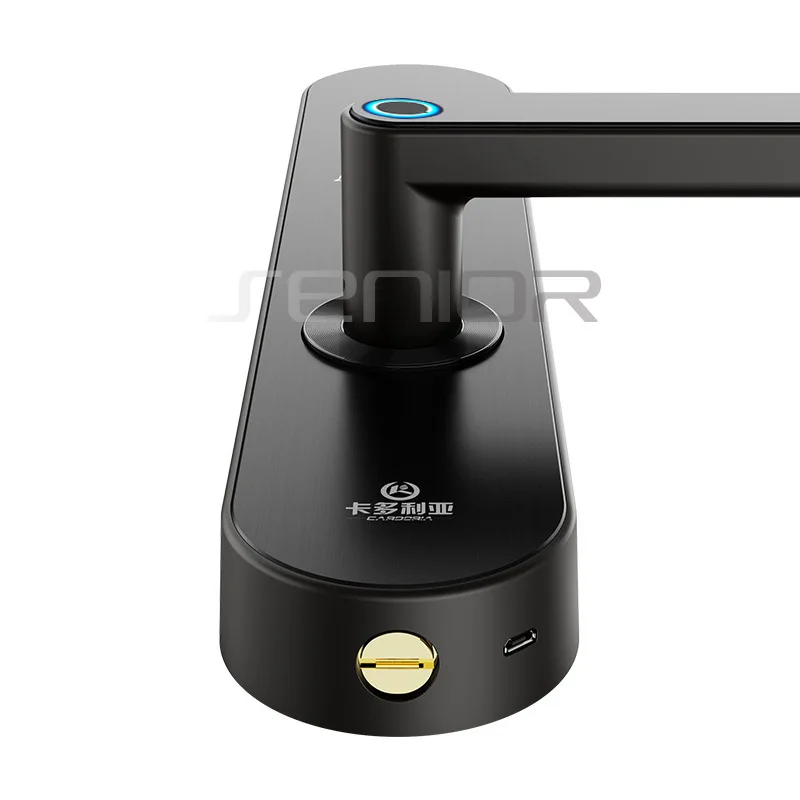 App Bluetooth Wifi Gateway Doorlock Fingerprint Smart Lock Passcode IC Card Locks Anti-theft Electronic Black D6 2019 NEW |