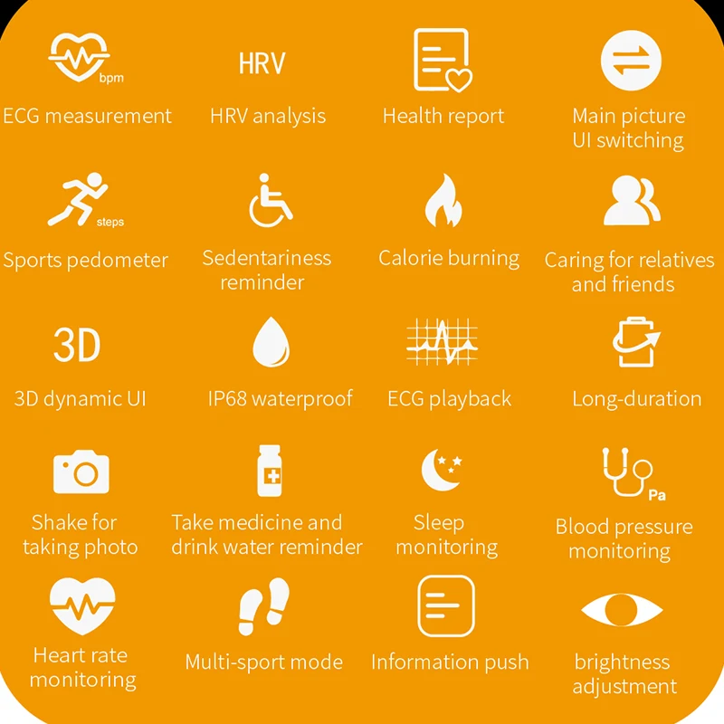 1 3 дюймовые водонепроницаемые мужские и женские умные часы Bluetooth 4 0 Strava ECG PPG